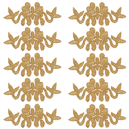 10шт. нашивки из полиэстера с цветочным рисунком, пришивные/приклеиваемые утюгом, аксессуары для костюма, аппликация, для рюкзаков, одежда