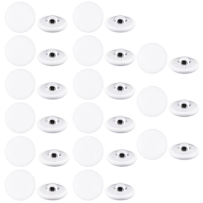 30шт. 1отверстия из искусственной кожи, алюминиевые кнопки, плоско-круглые