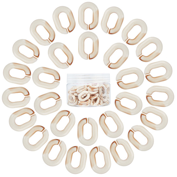 Acrylic Linking Rings, Quick Link Connectors, For Jewelry Chains Making, Imitation Gemstone Style, Oval