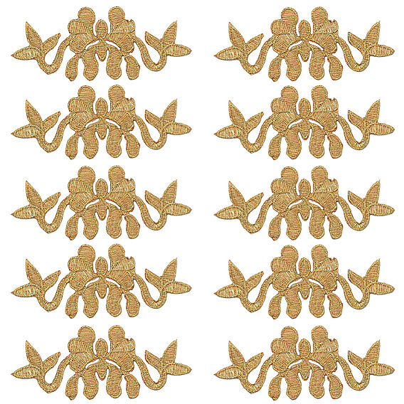 10шт. нашивки из полиэстера с цветочным рисунком, пришивные/приклеиваемые утюгом, аксессуары для костюма, аппликация, для рюкзаков, одежда