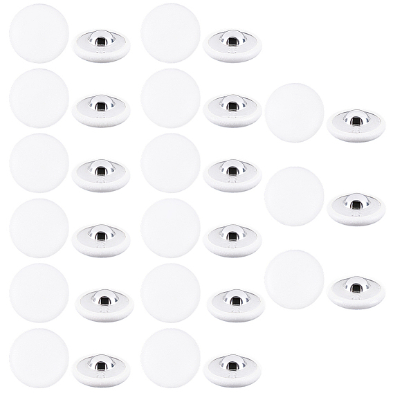 30шт. 1отверстия из искусственной кожи, алюминиевые кнопки, плоско-круглые