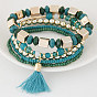 Bohemian Style Handmade Multilayer Bracelet with Beads and Tassels