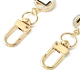 Word LOVE Alloy Rhinestone & Enamel Link Bag Extender Chains, with Alloy Swivel Clasps