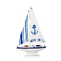 Mediterranean style wooden sailboat model decoration smooth sailing desktop decoration home decoration craft boat gift