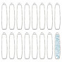 20Pcs Alloy Open Back Bezel Big Pendants, For DIY UV Resin, Epoxy Resin, Pressed Flower Jewelry, Rectangle