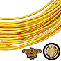 Round French Bullion Wire, Flexible Copper Gimp Wire for Embroidery and Jewelry Making