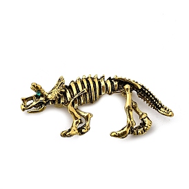 Броши из сплава страз для одежды, скелет динозавра