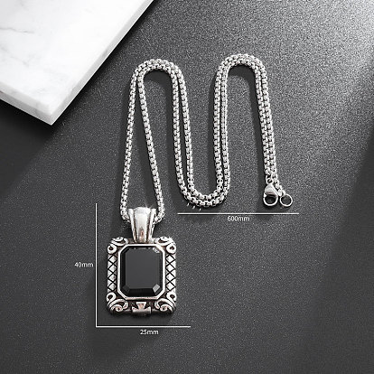 Подвески из платинового сплава со стразами, прямоугольные