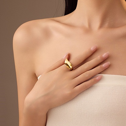 Нерегулярные геометрические 304 открытые манжеты из нержавеющей стали для женщин