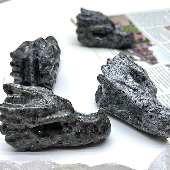 Резные фигурки головы целебного дракона из натуральных драгоценных камней, Украшения из камня с энергией Рейки