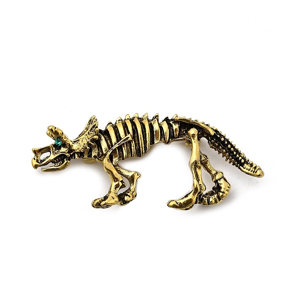 Броши из сплава страз для одежды, скелет динозавра