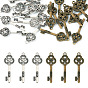 20 шт 2 цвета подвески из сплава в тибетском стиле, ключ