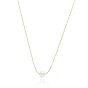 Natural Pearl Pendant Necklace with Titanium Steel Chains for Women