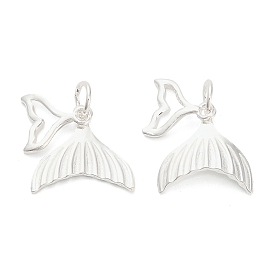 925 подвески в виде хвоста кита из стерлингового серебра, с перемычками и 925 штампом