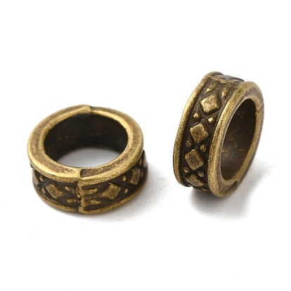 Сплавочные овальные бусины тибетского стиля , без кадмия и без свинца, пончик, 7.5x3 мм, Отверстие : 5 мм , около 2702 шт / 1000 г