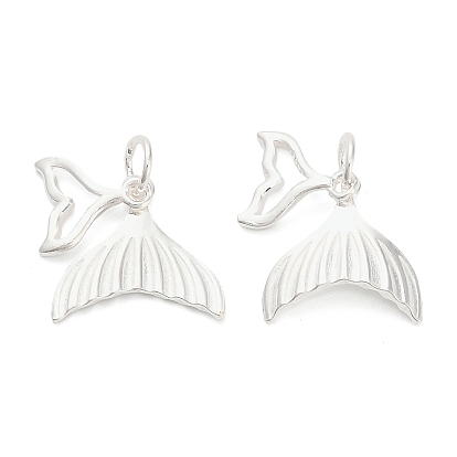 925 подвески в виде хвоста кита из стерлингового серебра, с перемычками и 925 штампом