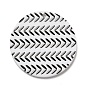 Arrow Pattern Opaque Acrylic Pendants, for DIY Earring Accessories, Flat Round