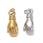 Pendentifs en acier inoxydable, charmes de palmier, placage ionique (ip)