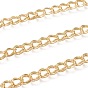 Brass Double Link Curb Chains, Cadmium Free & Lead Free, with Spool, Long-Lasting Plated, Soldered