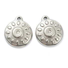 304 Stainless Steel Pendants, Flat Round