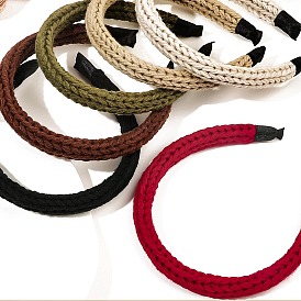 Bandes de cheveux en fil de laine à tricoter pour filles et femmes