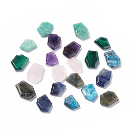 Natural Gemstone Pendants, Polygon Charms