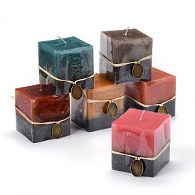 Ароматерапевтические бездымные свечи кубовидной формы, с коробкой, для свадьбы, вечеринка, Votives, масляные горелки и украшения для дома