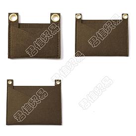 3Pcs 3 Style Felt Purse Organizer Insert, Mini Envelope Handbag Shaper Premium Felt, Bag Accessories, with Iron Grommets, Rectangle