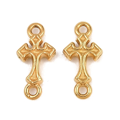 304 Stainless Steel Connector Charms, Cross Links, Ion Plating(IP), Long-Lasting Plated