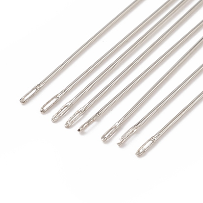 DIY Jewelry Tool Sets, Steel Beading Needles, 80~120x0.5~1mm, about 34~38pcs/bag, 5bags/set