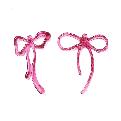 Прозрачные акриловые подвески, бантом