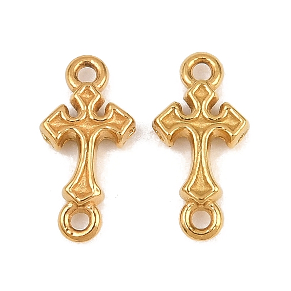 304 Stainless Steel Connector Charms, Cross Links, Ion Plating(IP), Long-Lasting Plated