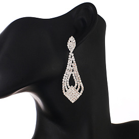 Exaggerated Diamond Earrings with Claw Chain - Simple and Atmospheric Ear Jewelry for Women
