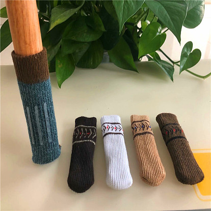 Knitted door handle protector silicone chair foot cover wear-resistant chair foot pad mute non-slip table leg chair leg
