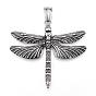304 Stainless Steel Big Pendants, Dragonfly