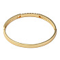 Cubic Zirconia Curb Chains Shape Hinged Bangle, Real 18K Gold Plated Brass Jewelry for Women