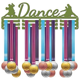 Iron Medal Holder Frame, Medals Display Hanger Rack, with Screws, Rectangle with Word Dance