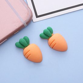 Opaque Resin Cabochons, for Hair Clip Decoration, Carrot