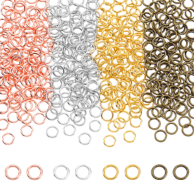 4 цветные литые закрытые соединительные кольца, круглые кольца