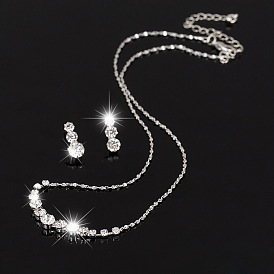 Sparkling Alloy Jewelry Set with Water Diamonds - European and American Style (N190)