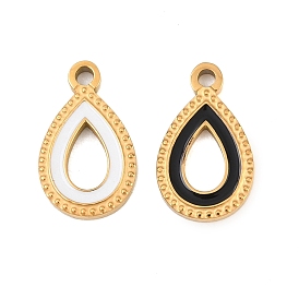 304 нержавеющей стальной эмали подвески, слезинки, золотые