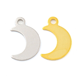 925 Sterling Silver Moon Charms, with 925 Stamp
