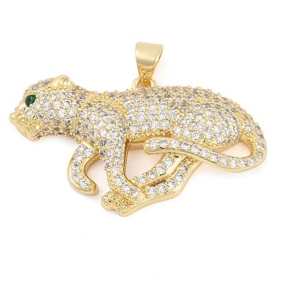 Латунные микро проложить кубического циркония подвески, без кадмия и без свинца, леопардовые прелести