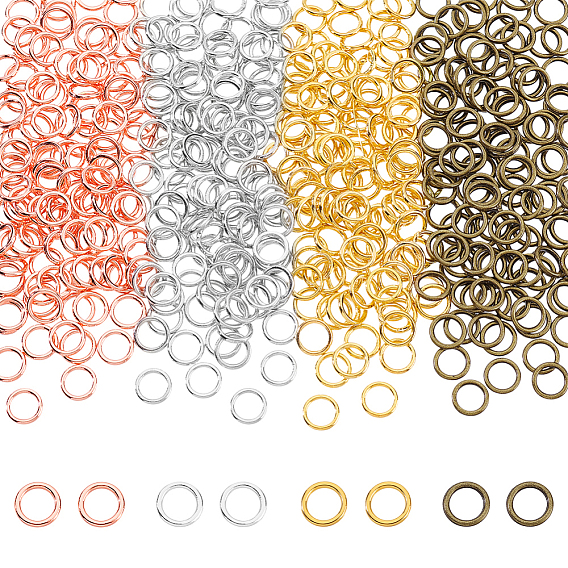 4 цветные литые закрытые соединительные кольца, круглые кольца