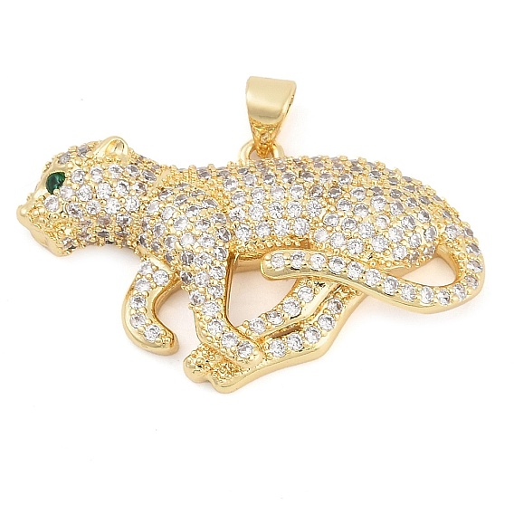 Латунные микро проложить кубического циркония подвески, без кадмия и без свинца, леопардовые прелести