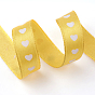Presents Boxes Packages Single Face Satin Ribbon, Heart Pattern Design