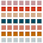 56Pcs 7 Colors Glass Mosaic Cabochons, with Stick, Square