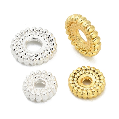 Бусины разделители из сплава , стойки покрытие, без свинца и без кадмия, плоско-круглые