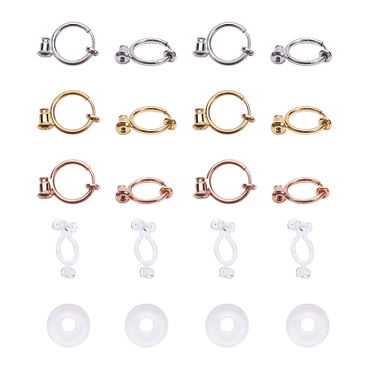 Brass Clip-on Earring Findings, Resin Clip-on Earring Findings and Anti-pain Plastic Ear Clip Pad