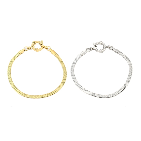 304 женские браслеты-цепочки из нержавеющей стали с узором «елочка»